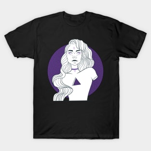 women purple T-Shirt